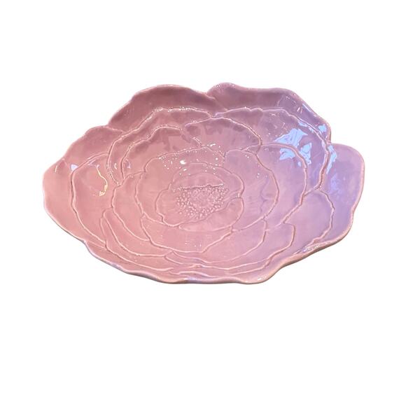 VIETRI Made In Italy Fiori Di Campo Lilac Rose Serving Bowl Floral Embossed New - Picture 10 of 16
